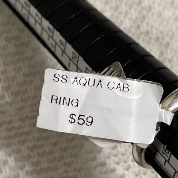 *SOLD*🆕Sterling Silver Aquamarine Cabochon Ring - Picture 9 of 9